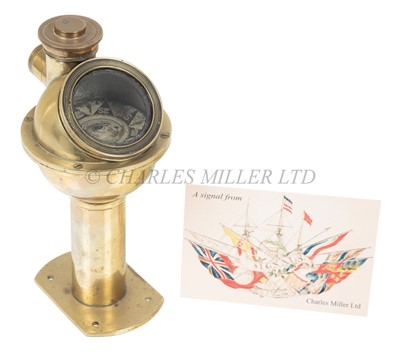 Lot 55 - A SMALL CHANDLER'S MODEL FOR A LIQUID BINNACLE COMPASS FOR A YACHT, 20TH CENTURY