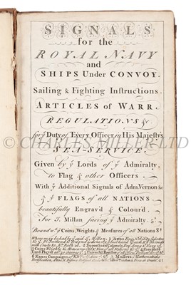 Lot 157 - A RARE MID-18TH CENTURY NAVAL SIGNAL BOOK