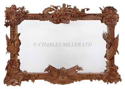 Lot 201 - AN IMPRESSIVE MARINE-THEMED OVERMANTEL MIRROR, CIRCA 1900