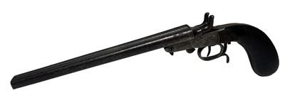 Lot 32 - A LATE 19TH CENTURY 40-BORE BELGIAN DOUBLE-BARRELLED PISTOL BY FRANCOIS DUMOULIN & CIE