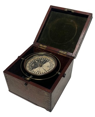 Lot 9 - A LATE 19TH-CENTURY SINGER'S-PATENT DRY CARD COMPASS