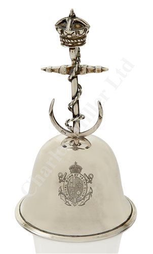 Lot 30 - a silver table bell from the Royal Bombay...