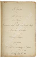 Lot 107 - JOURNAL (LOG) OF THE PROCEEDINGS ON BOARD OF...