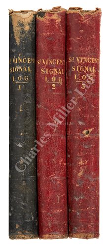 Lot 75 - SIGNAL LOG FOR H.M.S. ST VINCENT, 20TH MAY...