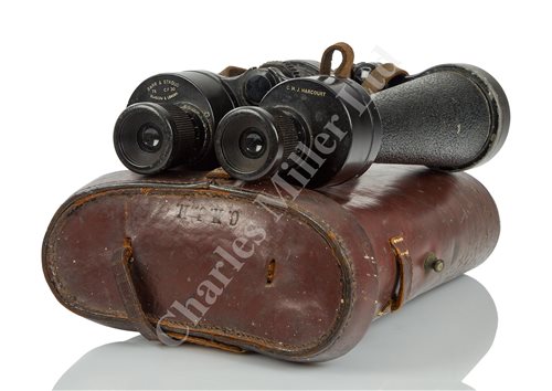 Lot 106 - AN HISTORICALLY INTERESTING PAIR OF 7 X 50 NAVAL BINOCULARS FORMALLY OWNED BY ADMIRAL SIR CECIL HARCOURT