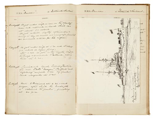 Lot 102 - JOURNAL OF H.M.S. EURYALUS AND H.M.S. DUNCAN,...