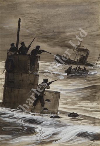 Lot 126 - GEORGE SOPER (BRITISH, 1870-1942)<br/>Submarine...