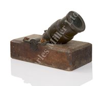 Lot 191 - A LATE 18TH CENTURY MODEL MARINE MORTAR<br/>the...