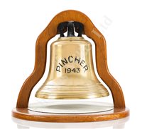 Lot 101 - THE MAIN SHIP'S BELL FROM THE ALGERINE CLASS MINESWEEPER PINCHER, BUILT BY HARLAND & WOLFF, 1943