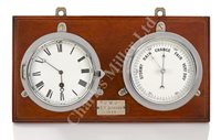 Lot 209 - a clock and barometer set from the s.y....