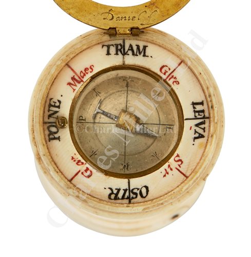 Lot 175 - Ø AN UNUSUAL IVORY PEDESTAL DIAL BY DANIEL,...