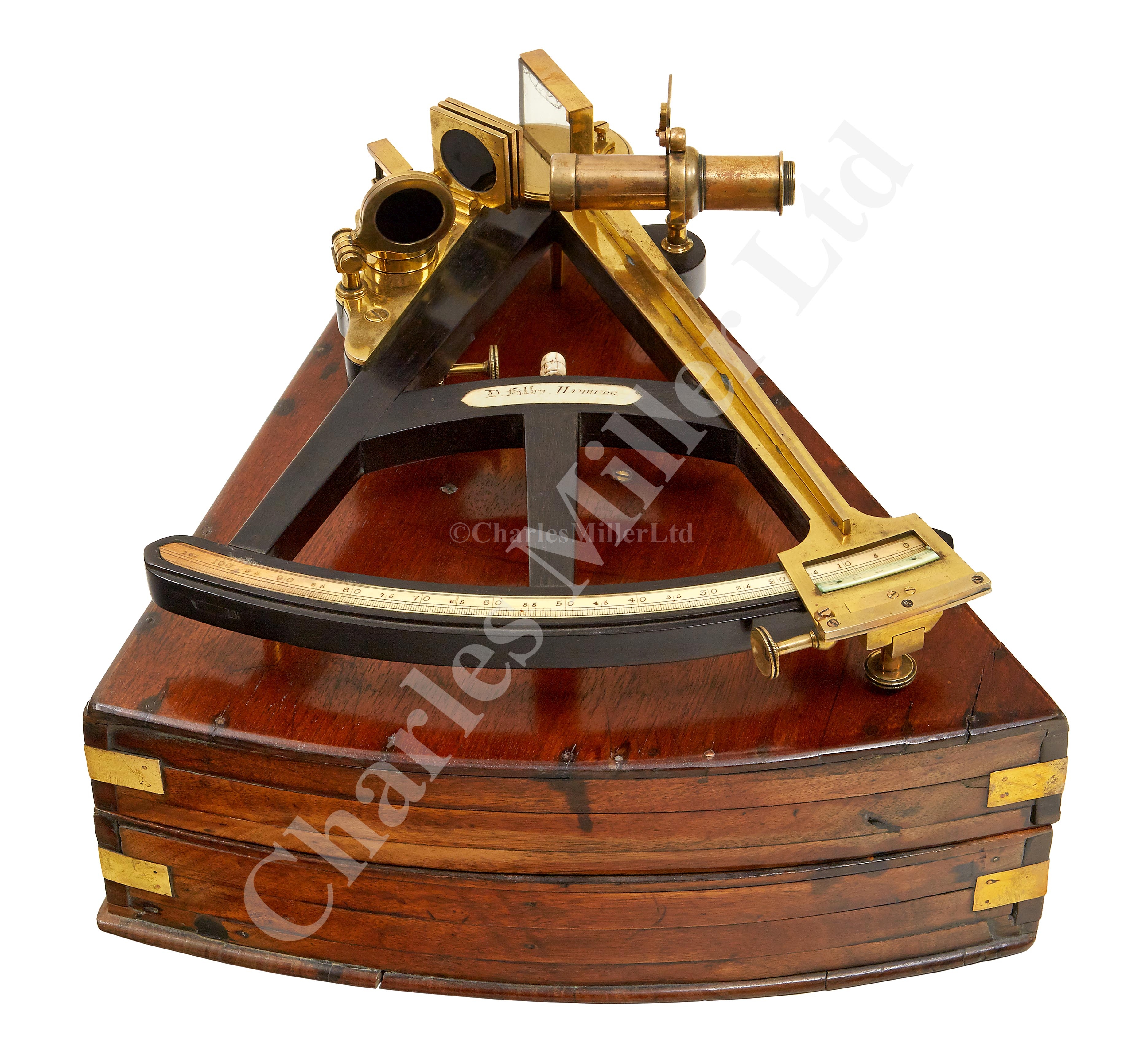 Lot 239 - Ø A 9¾IN. RADIUS VERNIER OCTANT BY D. FILBY,.