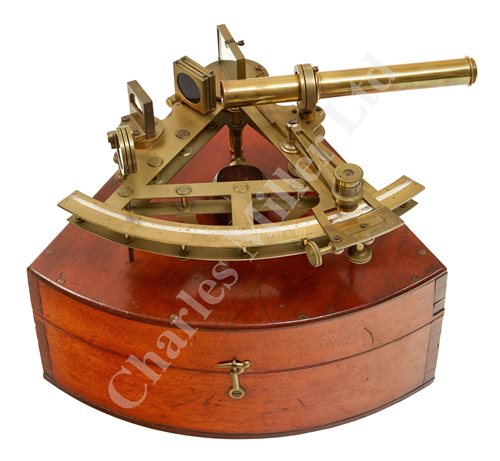 Lot 242 - A 7IN. RADIUS DOUBLE-FRAMED SEXTANT BY J.B....