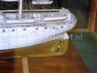 Lot 303 - A WELL PRESENTED BONE SHIP MODEL FOR A THREE-MASTED PASSENGER STEAM SHIP, CIRCA 1910