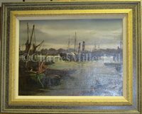Lot 18 - ATTRIBUTED TO CHARLES NAPIER HEMY (BRITISH, 1841-1917) - Harbour scene in Newcastle