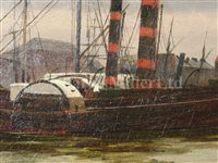 Lot 18 - ATTRIBUTED TO CHARLES NAPIER HEMY (BRITISH, 1841-1917) - Harbour scene in Newcastle