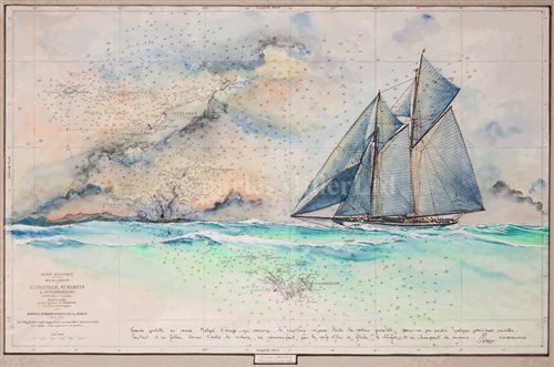Lot 19 - §M. AUBERT (FRENCH, 20TH-CENTURY)<br/>A schooner...