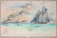 Lot 19 - §M. AUBERT (FRENCH, 20TH-CENTURY)<br/>A schooner...