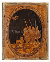 Lot 67 - A SET OF FIVE MARQUETRY PANELS FROM THE ROYAL...