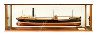 Lot 340 - A MIRROR-BACKED BUILDER'S MODEL FOR THE COASTER S.S. ENDA BUILT BY THE DUBLIN DOCKYARD COMPANY FOR MICHAEL MURPHY LTD, 1911
