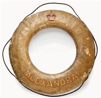 Lot 78 - A LIFEBUOY FROM THE R.Y. ALEXANDRA...