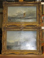 Lot 3 - WILLIAM HENRY WILLIAMSON (BRITISH, 1820-1883) - Coastal scenes with fishing boats, a set of four