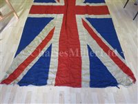 Lot 98 - A UNION FLAG FLOWN BY H.M.S. DUKE OF YORK DURING HER FAMOUS ACTION AGAINST S.M.S. SCHARNHORST, 26TH DECEMBER, 1943