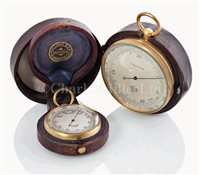 Lot 157 - A 2½IN. POCKET BAROMETER BY CASELLA,...
