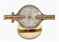 Lot 160 - A BRASS MINER'S DIAL BY ROTHWELL, MANCHESTER,...