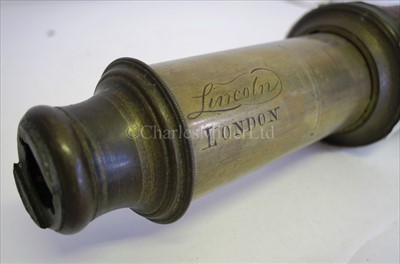 Lot 200 - A 1¼IN. MARINE TELESCOPE BY LINCOLN, LONDON,...