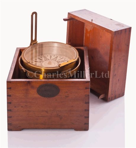 Lot 240 - A RARE IMPERIAL RUSSIAN NAVAL SIGHTING COMPASS...