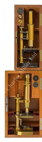 Lot 238 - A MONOCULAR MICROSCOPE BY F. LEITZ, WETZLAR, CIRCA 1895; AND ANOTHER