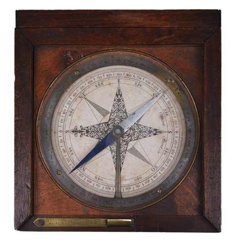 Lot 243 - A FRENCH SURVEYING COMPASS BY JACQUES CANIVET,...