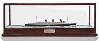 Lot 287 - A SCALE WATERLINE MODEL OF THE R.M.S. QUEEN...