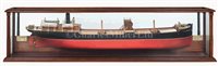 Lot 298 - A MIRROR-BACK BUILDER'S MODEL FOR THE S.S....