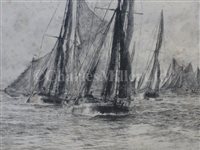 Lot 83 - GERALD M. BURN (BRITISH, 1862-1945): H.M.S. 'Renown' carrying the Prince of Wales on route to Australia
