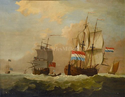 Lot 17 - DUTCH SCHOOL, EARLY 19TH CENTURY<br/>A two-masted...