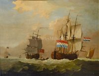 Lot 17 - DUTCH SCHOOL, EARLY 19TH CENTURY<br/>A two-masted...