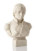Lot 54 - A white parianware bust of Lord Nelson<br/>after...