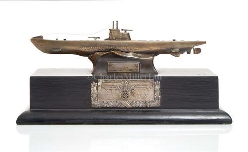 Lot 80 - A PRESENTATION MODEL FOR THE U-192, 1942<br/>cast...