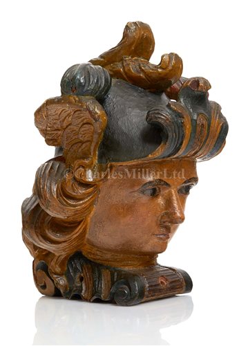 Lot 117 - A FINE 18TH CENTURY DUTCH RUDDER HEAD CARVING...