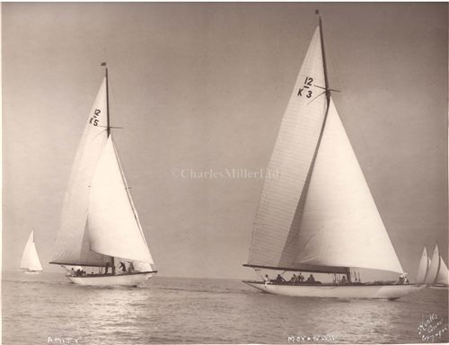 Lot 131 - A collection of loose photographs of yachts to...