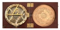 Lot 170 - A POCKET COMPASS SUNDIAL BY WILLIAM WATKINS,...