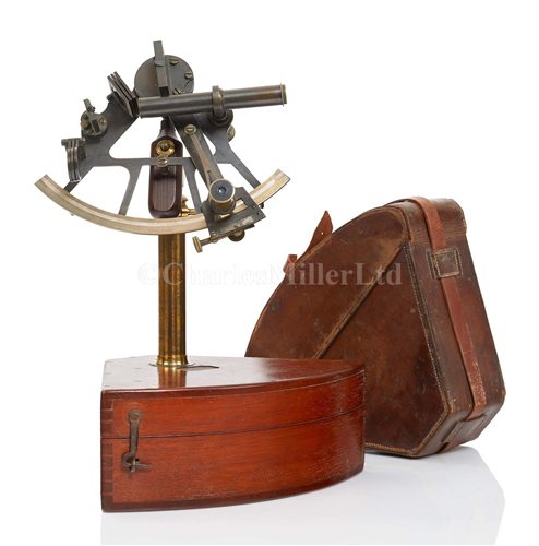 Lot 197 - A 6IN. RADIUS VERNIER QUINTANT BY CARY,...