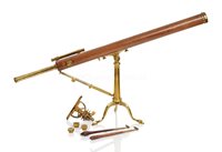 Lot 209 - A FINE 2½IN. REFRACTING ASTRONOMICAL TELESCOPE...