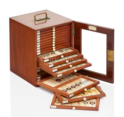 Lot 223 - A FINE COLLECTION OF RARE MICROSCOPE SLIDES...