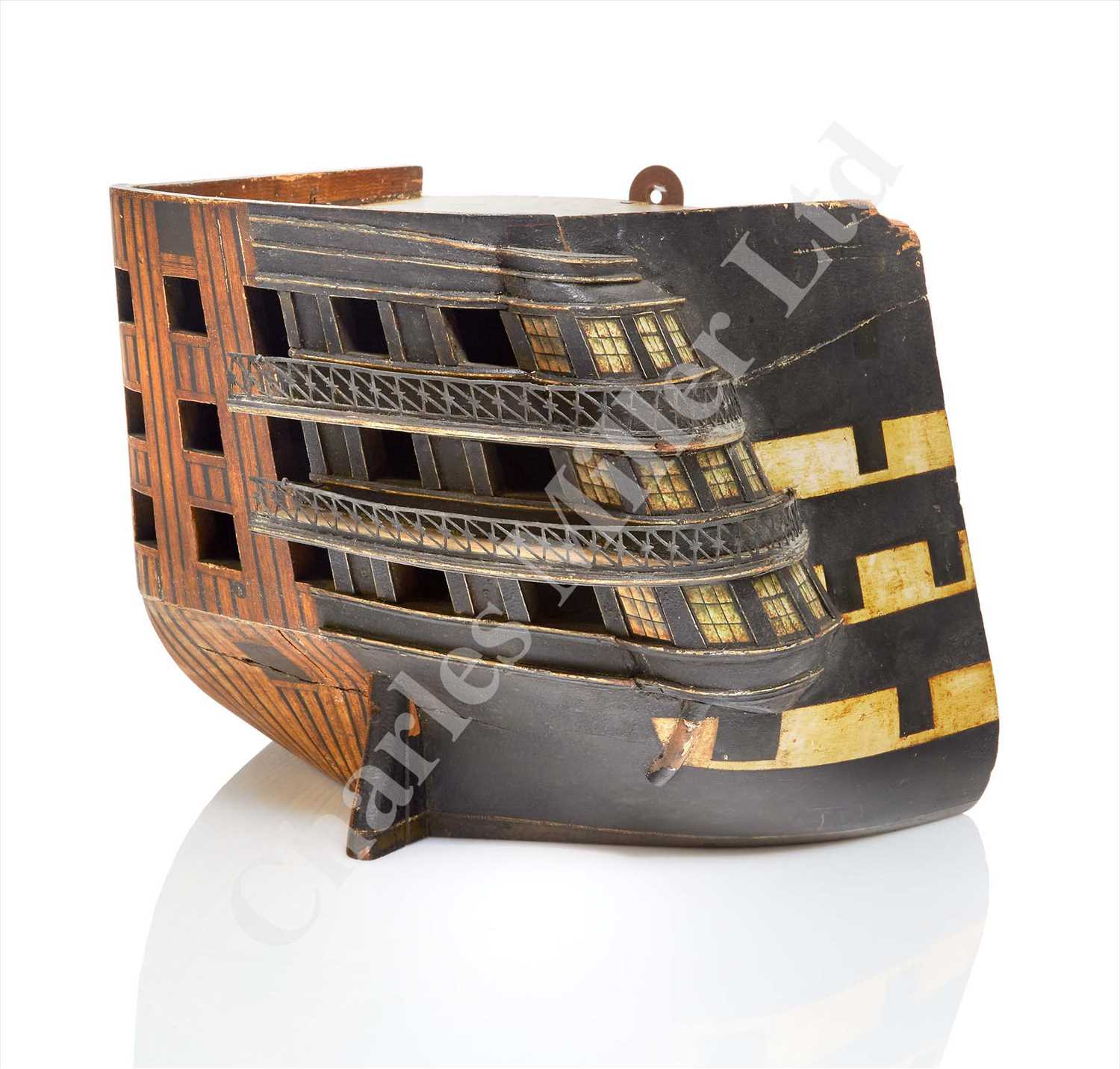 Lot 285 - AN ADMIRALTY ROUNDED STERN MODEL FOR H.M.S...