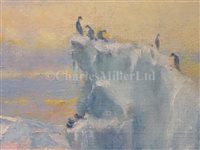 Lot 13 - δ FRANK HENRY MASON (BRITISH, 1875-1965) -Willem Barentsz probably anchored off Spitzbergen Island in 1596