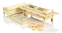 Lot 122 - AN EARLY 19TH CENTURY FRENCH NAPOLEONIC PRISONER-OF-WAR BONE DOMINO SET; and two other examples (one incomplete)