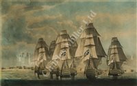 Lot 55 - AFTER ROBERT DODD (BRITISH, 1748-1815) - Battle of Trafalgar; a set of four